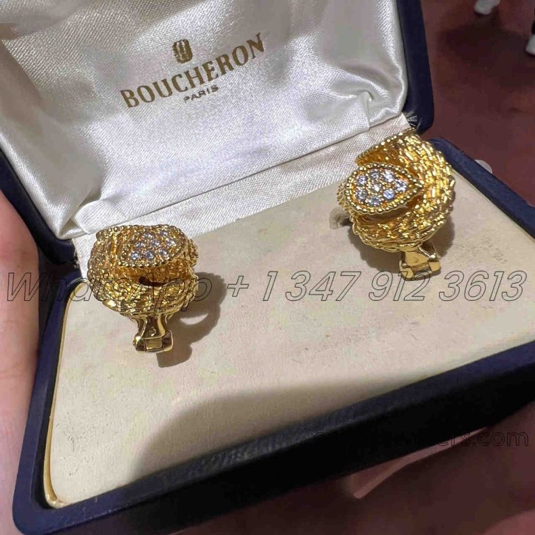 Boucheron Serpent Boheme Diamond Earrings In 18k Gold (9)