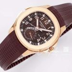 Replica Patek Philippe Aquanaut 5164r 001 Zf Factory Brown Strap (6)