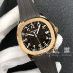 Replica Patek Philippe Aquanaut 5167r 001 3k Factory Brown Rubber Strap (2)