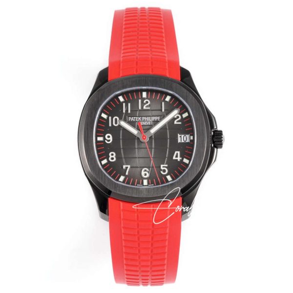 Replica Patek Philippe Aquanaut Pp5167 Zf Factory Red Rubber Strap (1)