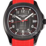 Replica Patek Philippe Aquanaut Pp5167 Zf Factory Red Rubber Strap (3)