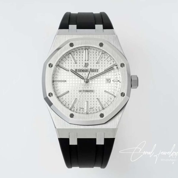 Replica Audemars Piguet Royal Oak 15400 Aps Factory White Dial Silver Bezel (1)