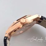 Replica Audemars Piguet Royal Oak 15400 Jf Factory Leather Strap Black Dial (5)