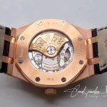 Replica Audemars Piguet Royal Oak 15400 Jf Factory Leather Strap Black Dial (7)