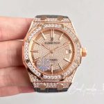 Replica Audemars Piguet Royal Oak 15450 Jf Factory Rose Gold Diamond Dial (1)