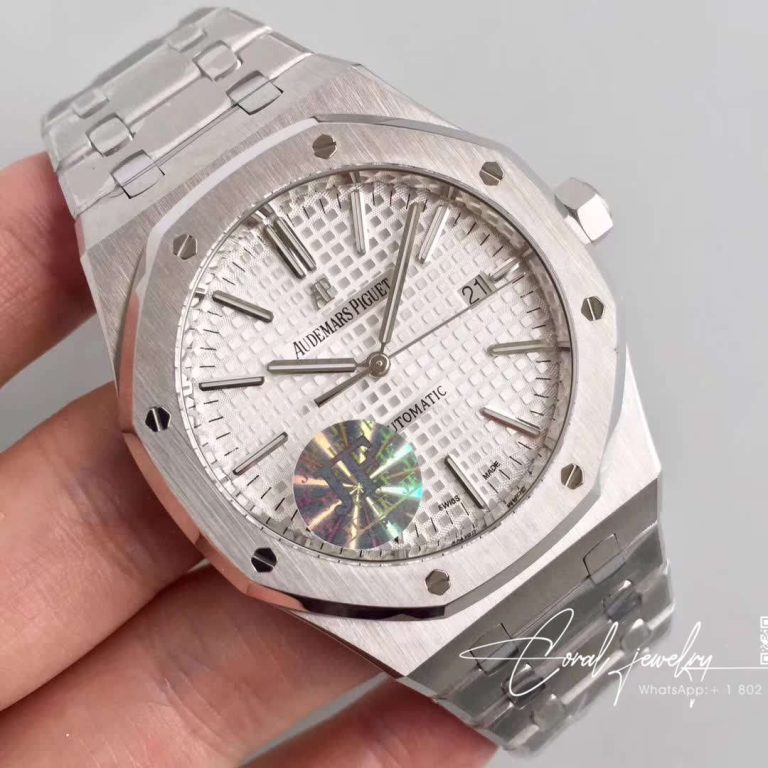 Replica Audemars Piguet Royal Oak 15450st.oo.1256st.01 Jf Factory White Dial (2)