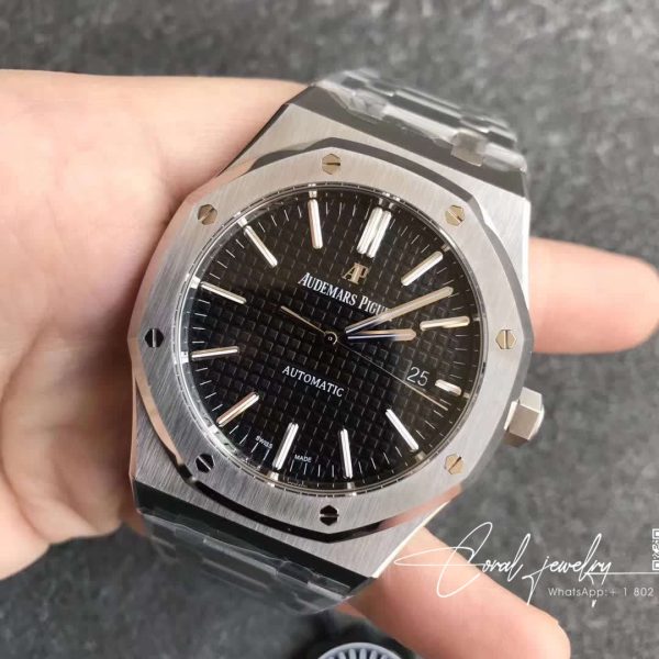 Replica Audemars Piguet Royal Oak 15450st.oo.1256st.02 Aps Factory Black Dial (2)