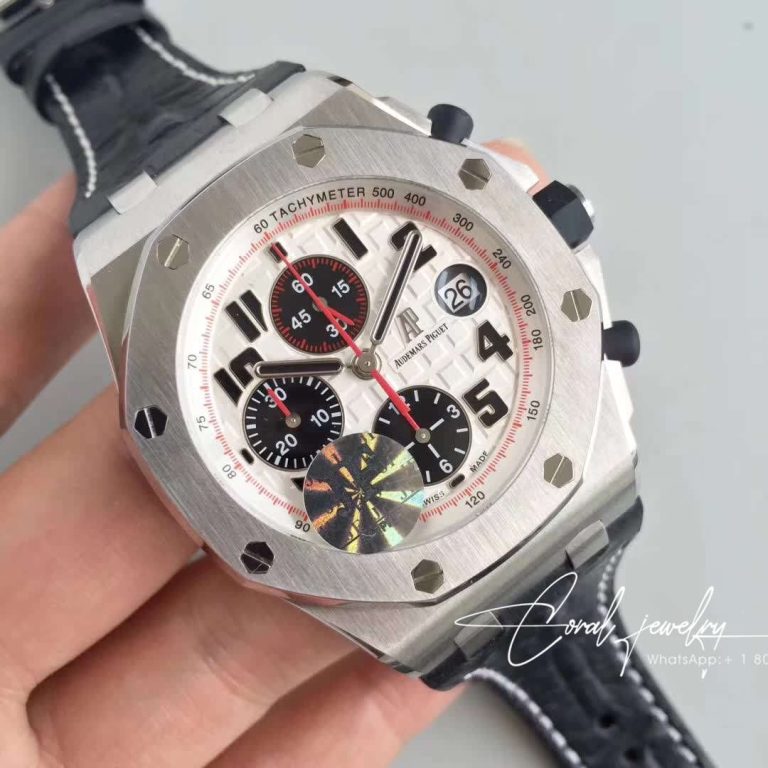 Replica Audemars Piguet Royal Oak Offshore 26170st.oo.d305cr.01 Jf Factory Black Leather Strap (2)