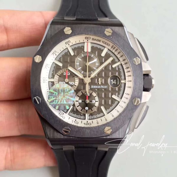 Replica Audemars Piguet Royal Oak Offshore 26415ce.oo.a002ca.01 Chronograph Jf Factory Black Ceramic (1)