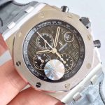 Replica Audemars Piguet Royal Oak Offshore 26470 Apf Factory Gray Leather Strap (4)