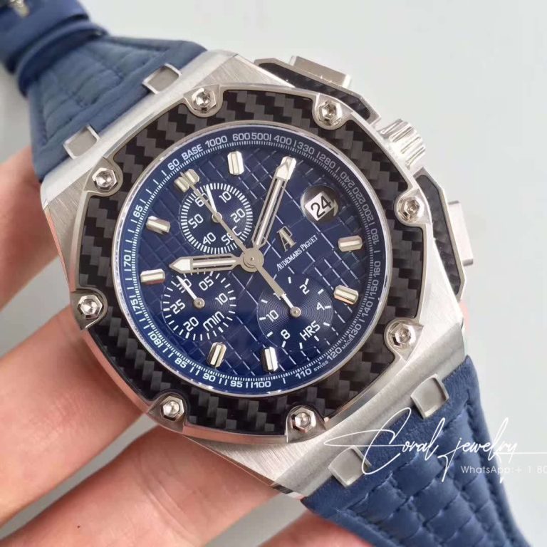 Replica Audemars Piguet Royal Oak Offshore Juan Pablo Montoya 26030po.oo.d001in.01 Jf Factory V2 Blue Dial (2)