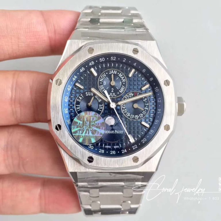 Replica Audemars Piguet Royal Oak Perpetual Calendar 26574st.oo.1220st.02 Jf Factory Blue Dial (1)