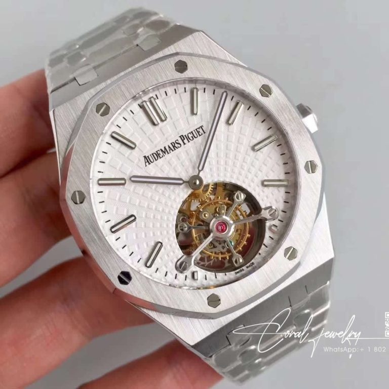 Replica Audemars Piguet Royal Oak Tourbillon Extra Thin 26522 R8 Factory White Dial (2)