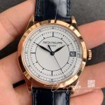 Replica Patek Philippe Calatrava 5296r 001 Zf Factory Brown Strap (1)