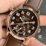 Replica Patek Philippe Calatrava 5524r 001 Gr Factory Brown Strap (3)