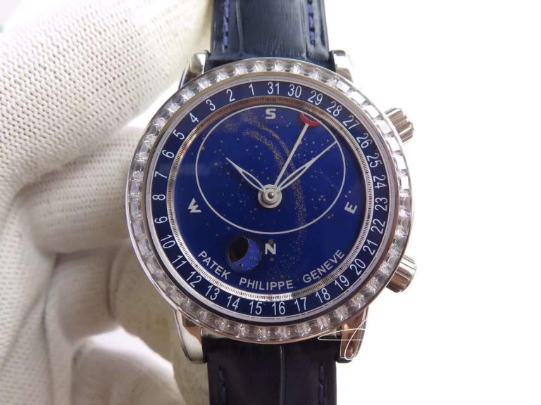 Replica Patek Philippe Grand Complications Sky Moon Celestial 6102p 001 Twa Factory Blue Dial (1)