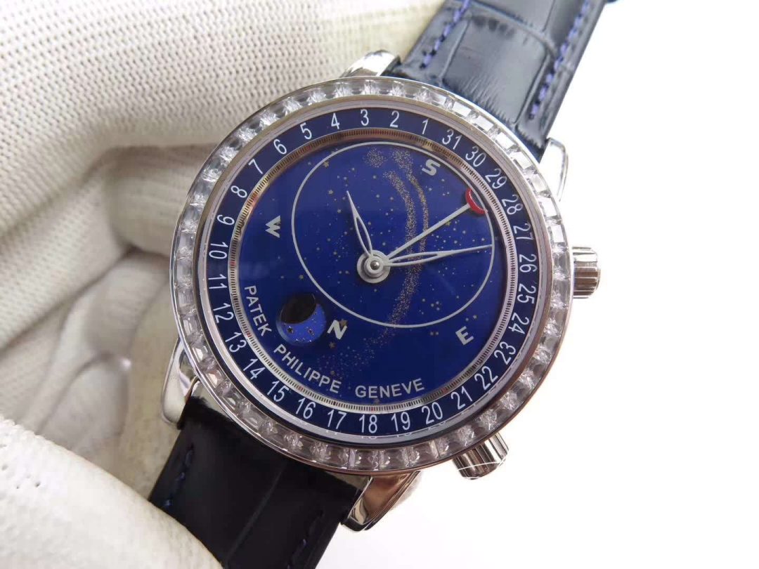 Replica Patek Philippe Grand Complications Sky Moon Celestial 6102p 001 Twa Factory Blue Dial (3)