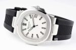 Replica Patek Philippe Nautilus 5711 Ppf Factory White Dial Black Strap (5)