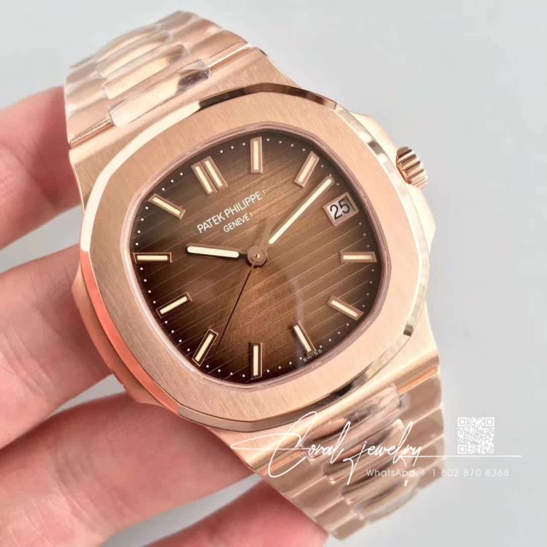 Replica Patek Philippe Nautilus 57111r 001 Pf Factory Rose Gold Chocolate Dial (2)