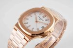 Replica Patek Philippe Nautilus 57111r 001 Ppf Factory V4 Rose Gold White Dial (3)