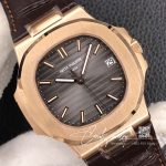 Replica Patek Philippe Nautilus 5711r 3k Factory Brown Strap (4)