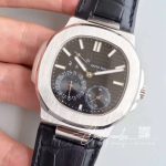 Replica Patek Philippe Nautilus 5712g 001 Gr Factory Black Leather Strap (3)