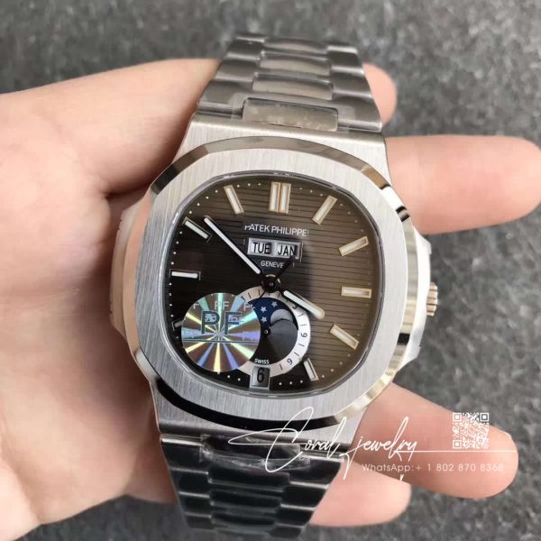 Replica Patek Philippe Nautilus 57261a 001 Pf Factory Moonphase Gray Dial (1)