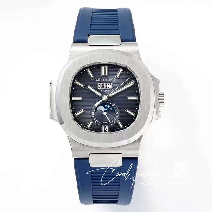 Replica Patek Philippe Nautilus 57261a 014 Ppf Factory Blue Rubber Strap (1)