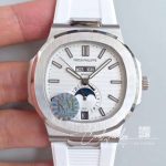 Replica Patek Philippe Nautilus Annual Calendar Moonphase 5726a Km Factory V2 White Dial (1)