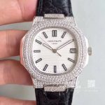 Replica Patek Philippe Nautilus Jumbo 57191g 001 White Dial (1)