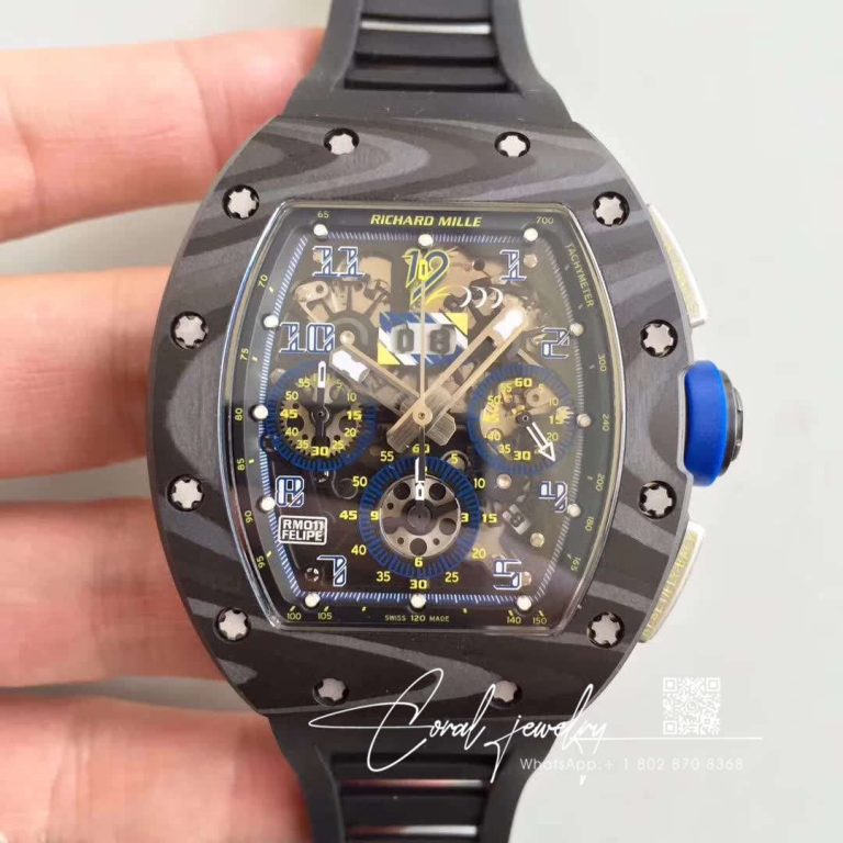 Replica Richard Mille Rm 011 Kv Factory Rubber Strap (1)