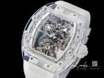 Replica Richard Mille Rm 56 01 Tourbillon Rm Factory Skeleton Dial White Rubber Strap (3)