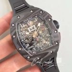 Replica Richard Mille Rm011 Kv Factory Black Rubber Strap (2)