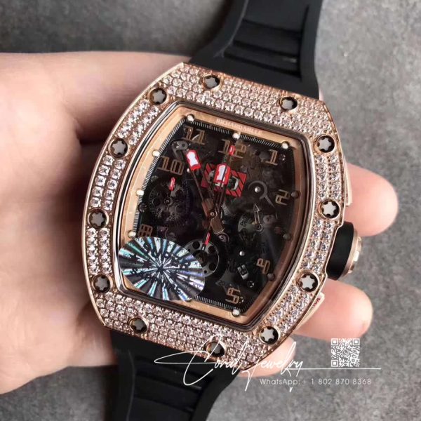 Replica Richard Mille Rm011 Rg5423 Felipe Massa Kv Factory Rose Gold Diamond Bezel (2)