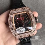 Replica Richard Mille Rm011 Rg5423 Felipe Massa Kv Factory Rose Gold Diamond Bezel (3)