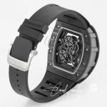 Replica Richard Mille Rm055 Ntpt Bbr Factory Black Rubber Strap (6)