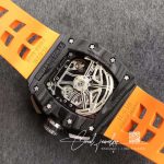 Replica Richard Mille Rm11 03 Kv Factory Orange Rubber Strap (8)