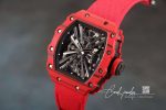 Replica Richard Mille Rm12 01 Tourbillon Rm Factory Red Carbon Fiber (5)