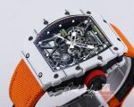 Replica Richard Mille Rm35 01 Bbr Factory Orange Fabric Strap (4)