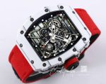 Replica Richard Mille Rm35 01 Bbr Factory Red Fabric Strap (12)