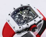 Replica Richard Mille Rm35 01 Bbr Factory Red Fabric Strap (13)