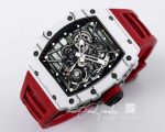 Replica Richard Mille Rm35 01 Bbr Factory Red Fabric Strap (3)