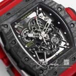 Replica Richard Mille Rm35 02 Bbr Factory Skeleton Dial Red Rubber Strap (5)