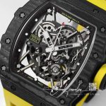 Replica Richard Mille Rm35 02 Bbr Factory Yellow Strap Skeleton Dial (7)