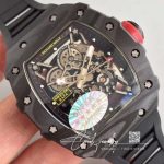 Replica Richard Mille Rm35 02 Kv Factory Black Rubber Strap (4)