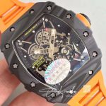 Replica Richard Mille Rm35 02 Kv Factory Orange Rubber Strap (4)