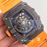 Replica Richard Mille Rm35 02 Kv Factory Orange Rubber Strap (7)