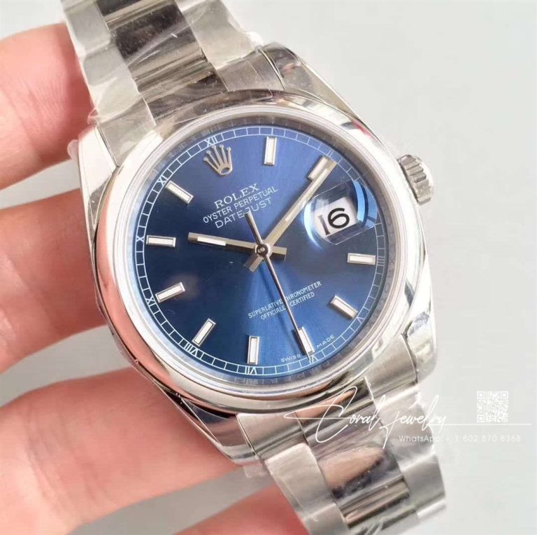 Replica Rolex Datejust 116200 36mm Ar Factory Blue Dial (2)