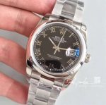 Replica Rolex Datejust 116234 36mm Ar Factory Black Dial Rome Time Scale (3)