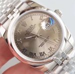 Replica Rolex Datejust 116234 36mm Ar Factory Light Gray Dial Rome Time Scale (4)